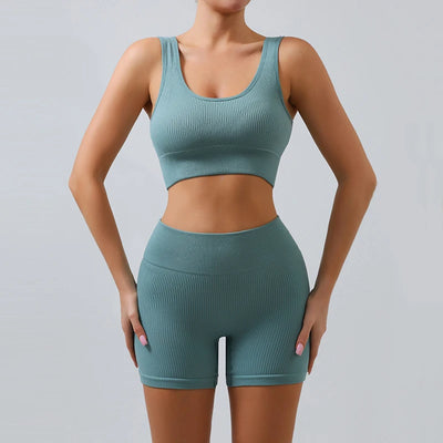 Seamless Ribbed Women's Workout Set