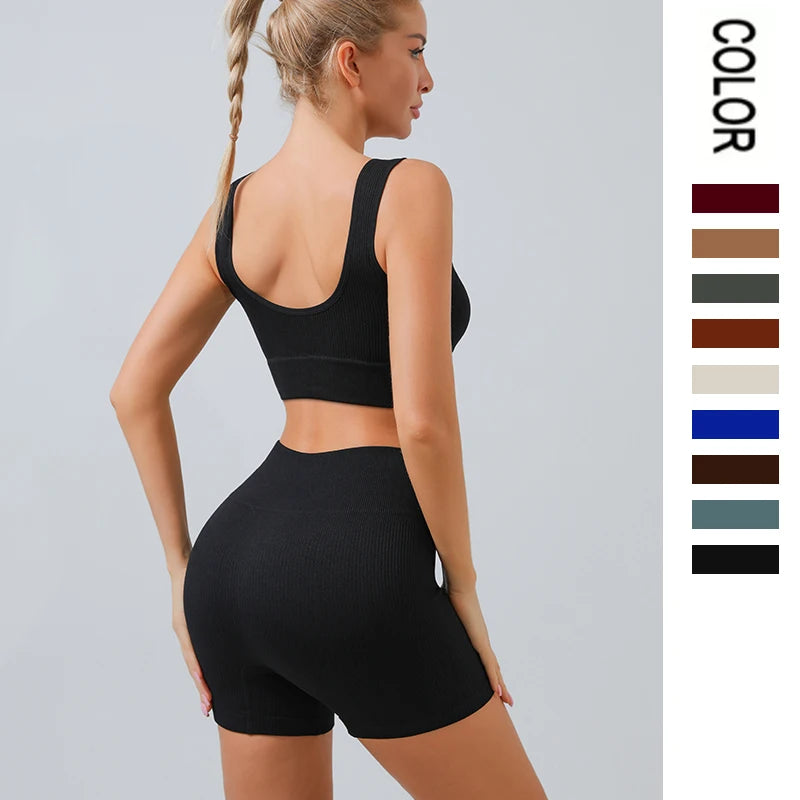 Seamless Ribbed Women's Workout Set