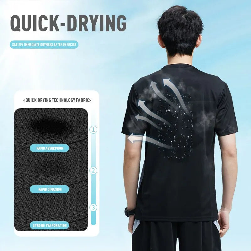 Men's Quick-Dry Ice Silk Sportswear Set