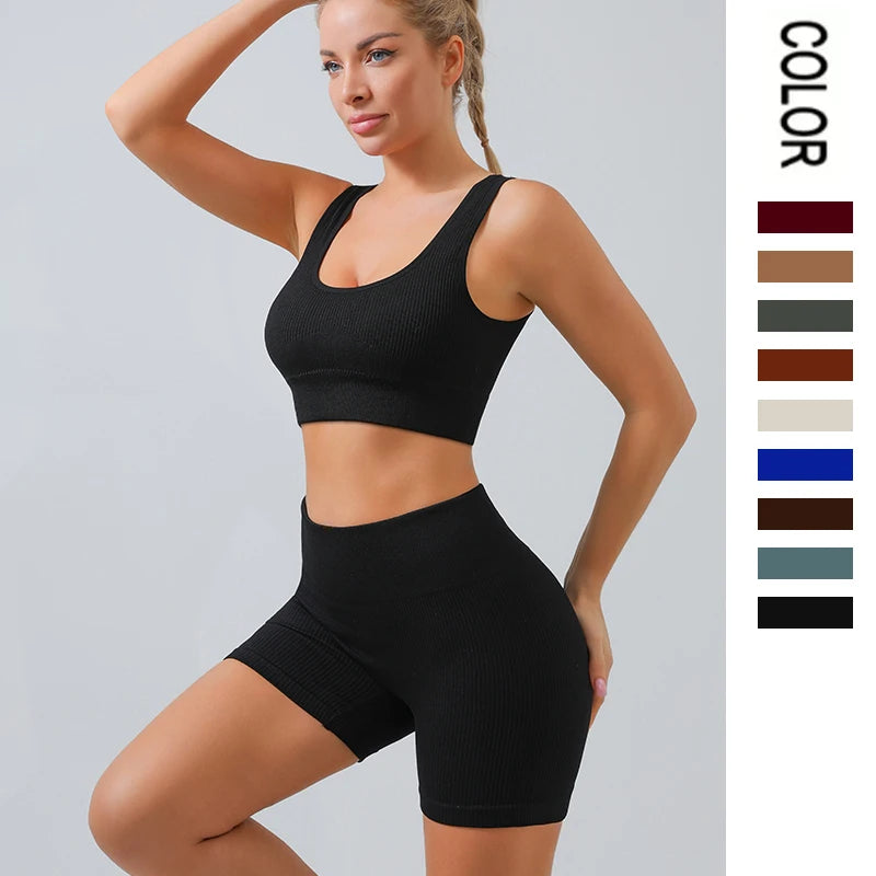 Seamless Ribbed Women's Workout Set